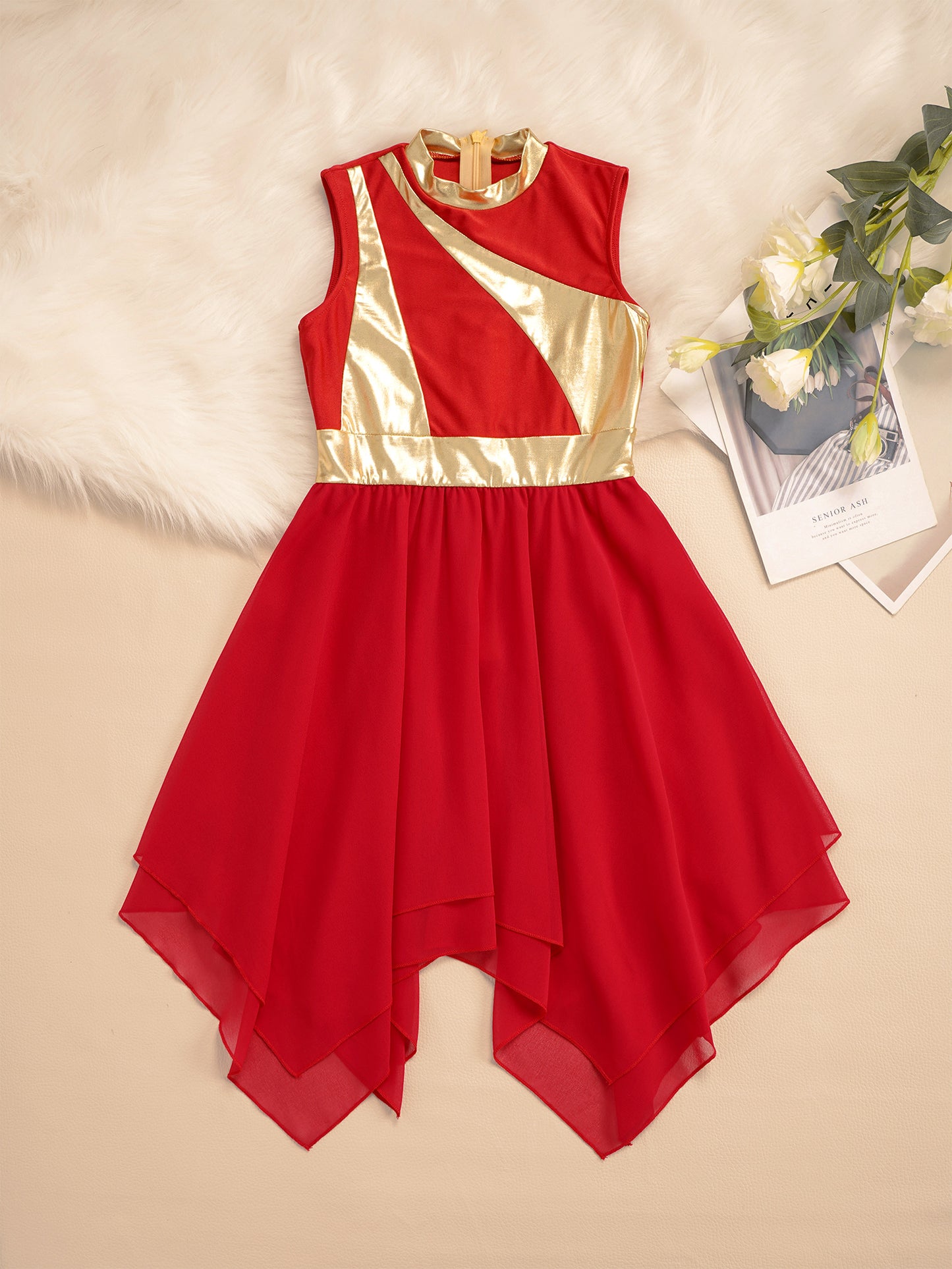 Kids Girl's Dress Praise Lyrical Dance Costume Children's Worship Dresses for Liturgical Celebration of Spirit Stage Dancewear