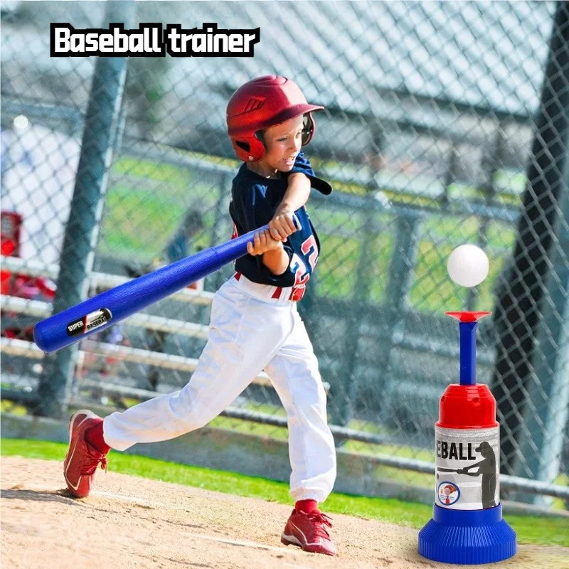 Hot-Selling Baseball Launcher Toy, 2-in-1 Foot-Operated/Manual Press Ball Pitching Machine, Interactive Baseball Training Game for Young Children, Outdoor Sports Toy, Indoor and Outdoor Interactive Sports Game for Kids, Kinde