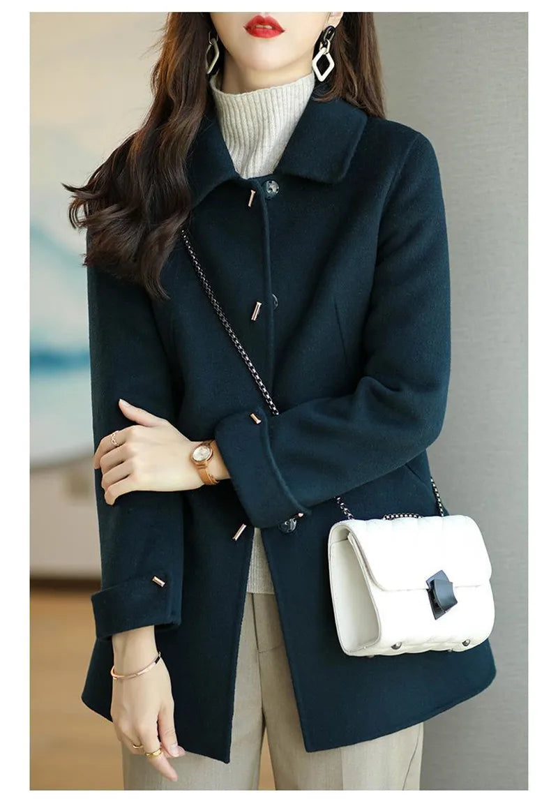 Woolen Coat New Women's Fashion Coat Autumn Winter 2025 Small Casual Woolen Jacket Slim Versatile Ladies High-grade Overcoat Top