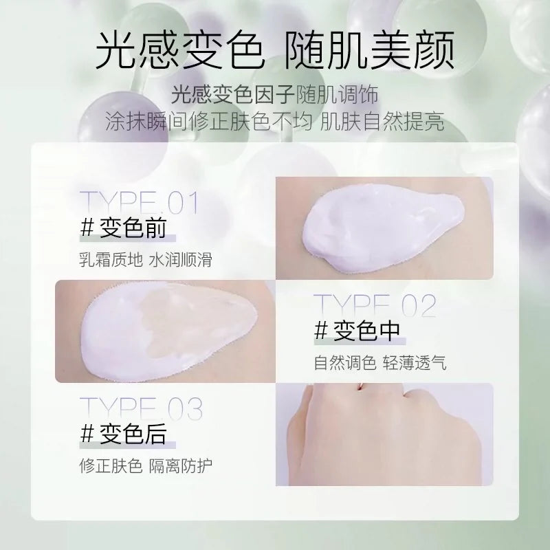 Color change isolation cream Sunscreen Base before makeup Isolate Moisturize and replenish concealer three in one