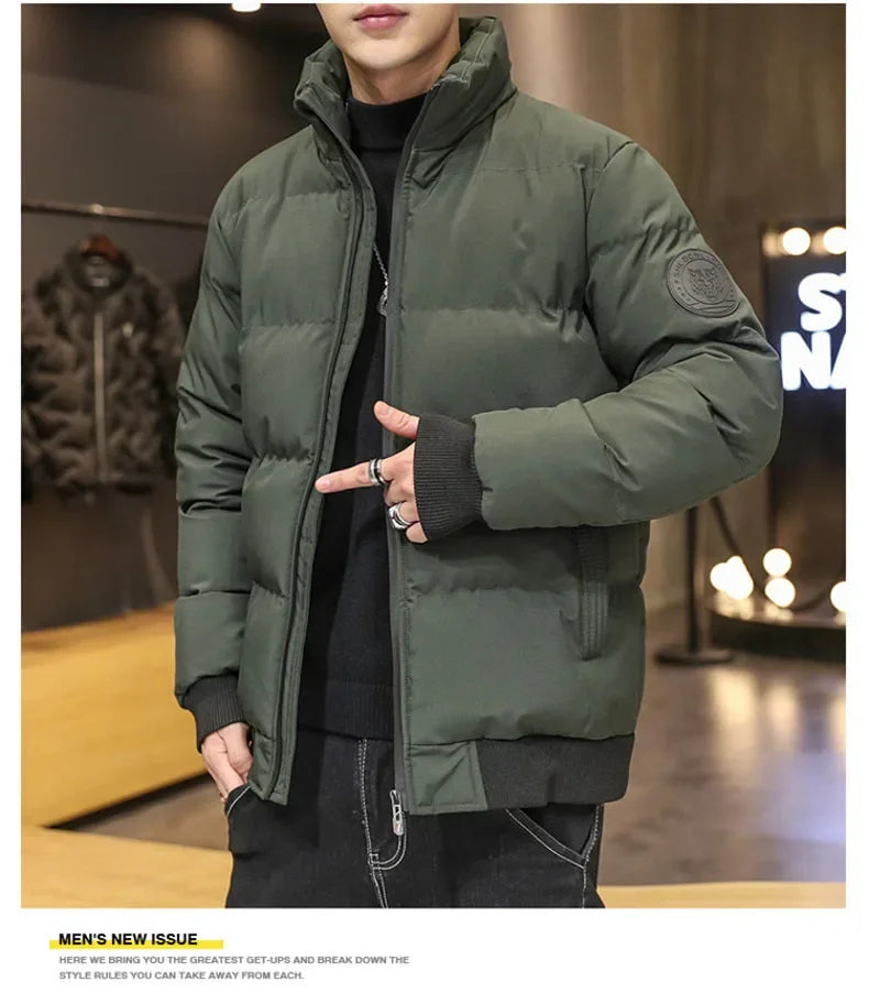 Winter Man Jackets Cotton-padded Parkas Puffer Jacket Men Warm Coats Thick Fashion Casual Outwear Streetwear Men's Clothing Top