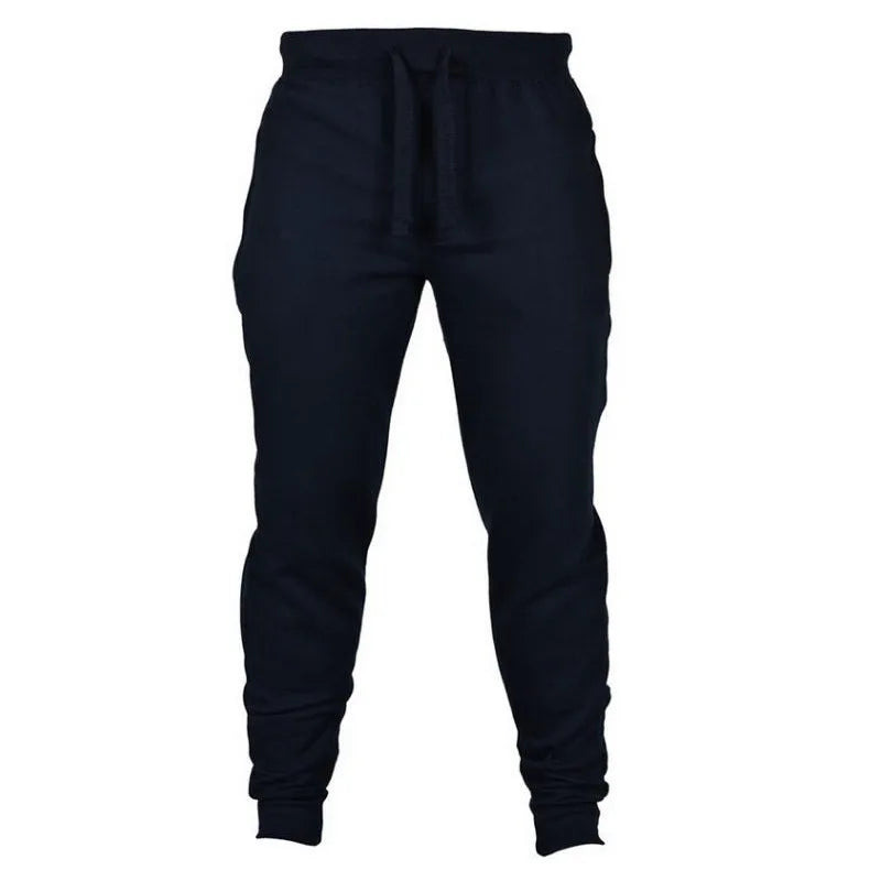 Autumn and winter Men Warm Casual Pants Fitness Sportswear Tracksuit Bottoms    Trousers Black Gyms Jogger Pants
