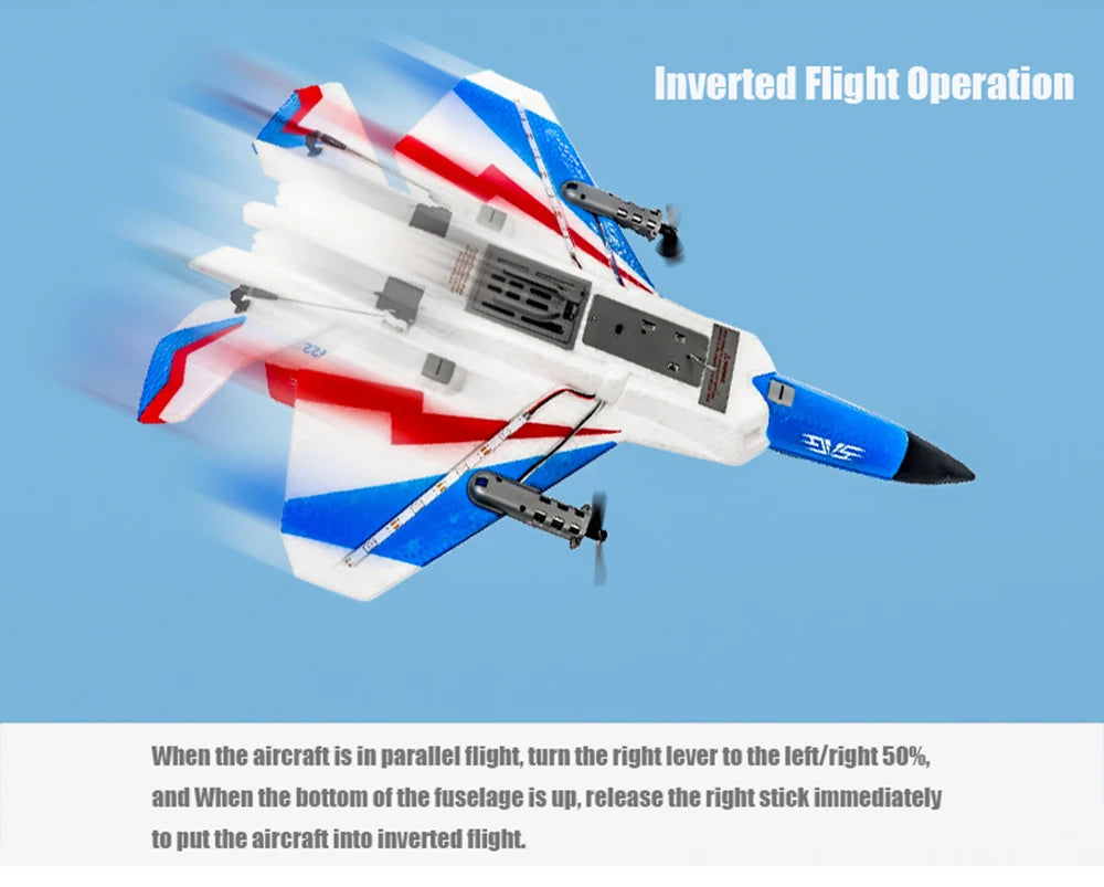 RC Plane F22 Stunts Plane 2.4G Radio Control Glider Remote Control 3D Plane Glider Airplane EPP Foam Boys Toys for Children