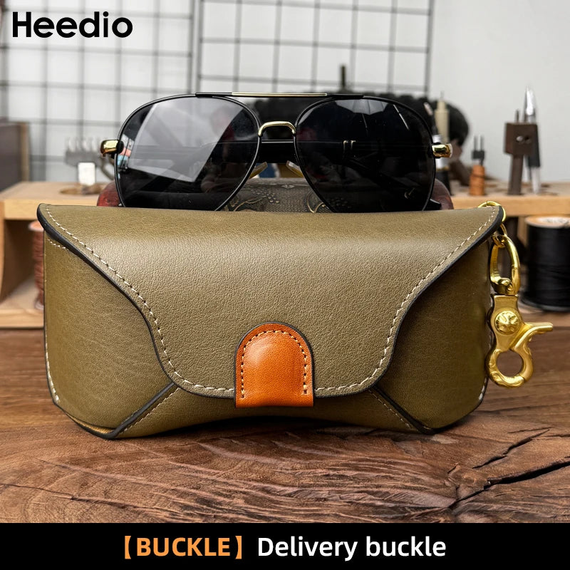 Genuine Leather Eye Glasses Bag for Eyeglass High Quality Handmade Causal Glasses Case Sunglasses Protector Pouch
