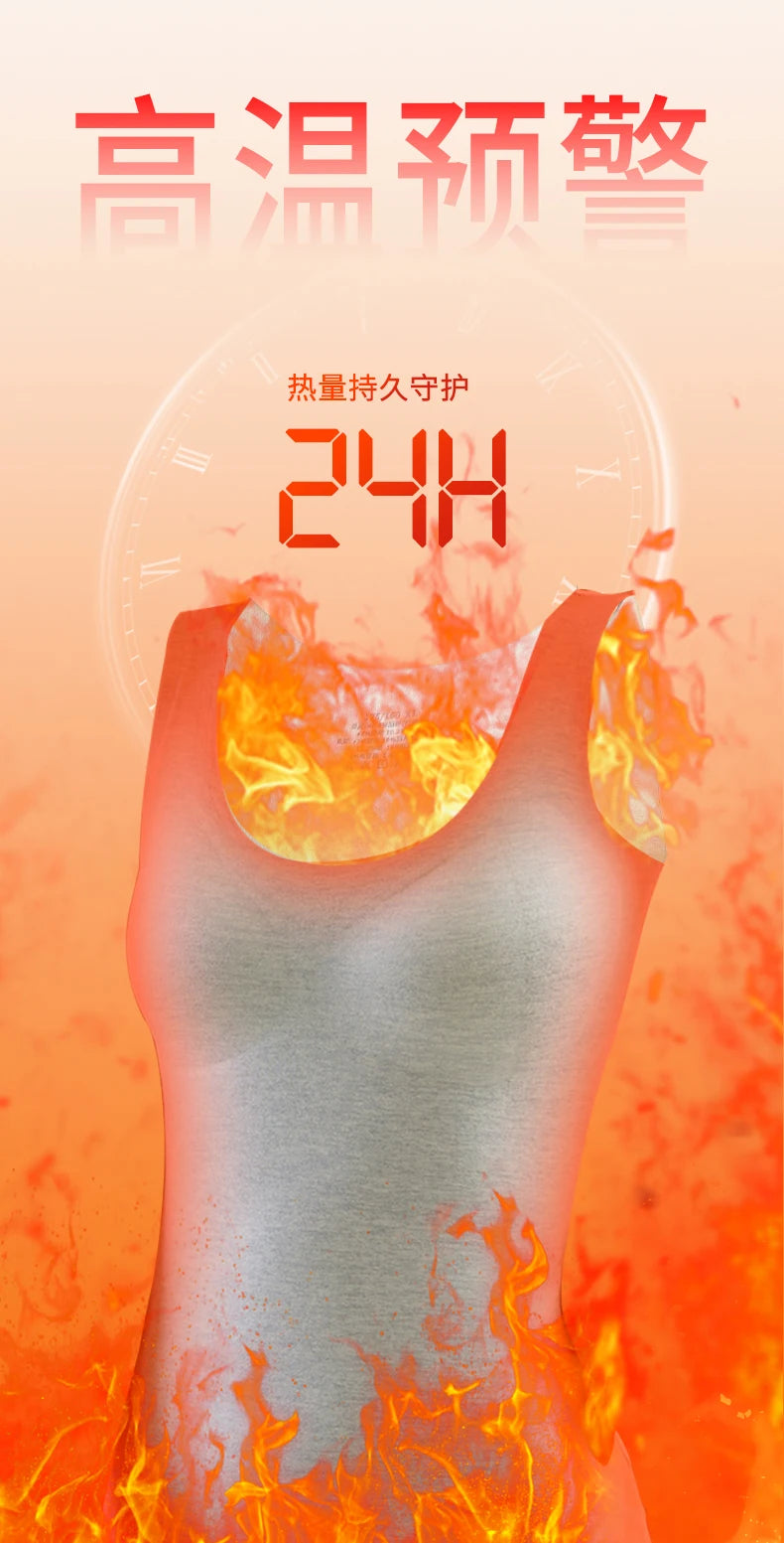 Women's Thermal Vest with Chest Pad 2024 New Autumn and Winter Seamless Thermal Clothing Double Layer Velvet Thermal Intimates