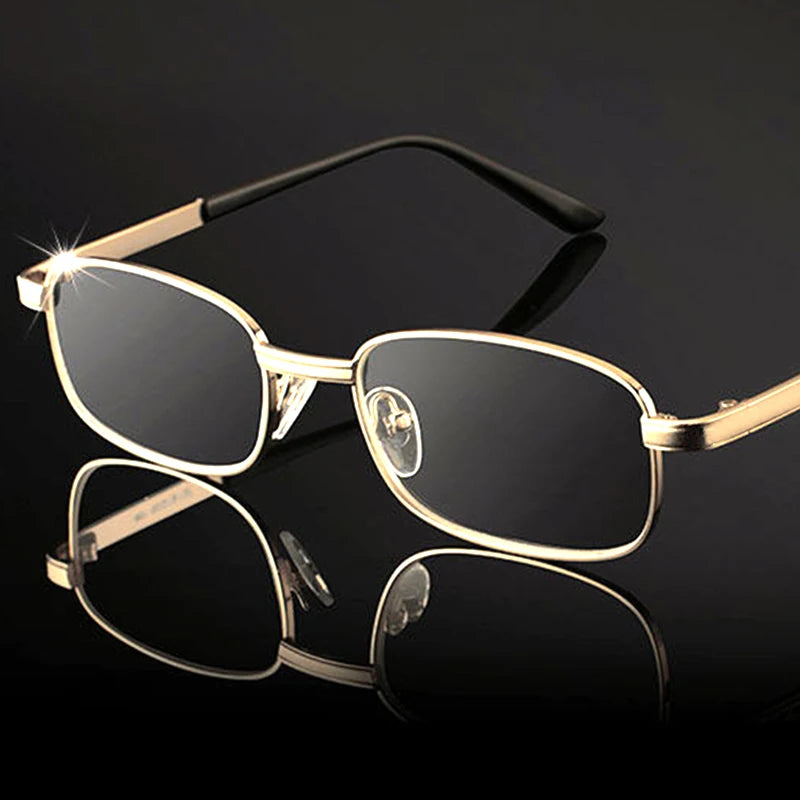 Reading Glasses Real Glass Lens Men Women Square Full Frame Presbyopic Glasses Anti-Scratch Diopter Eyewear +1.5 2.0 2.5