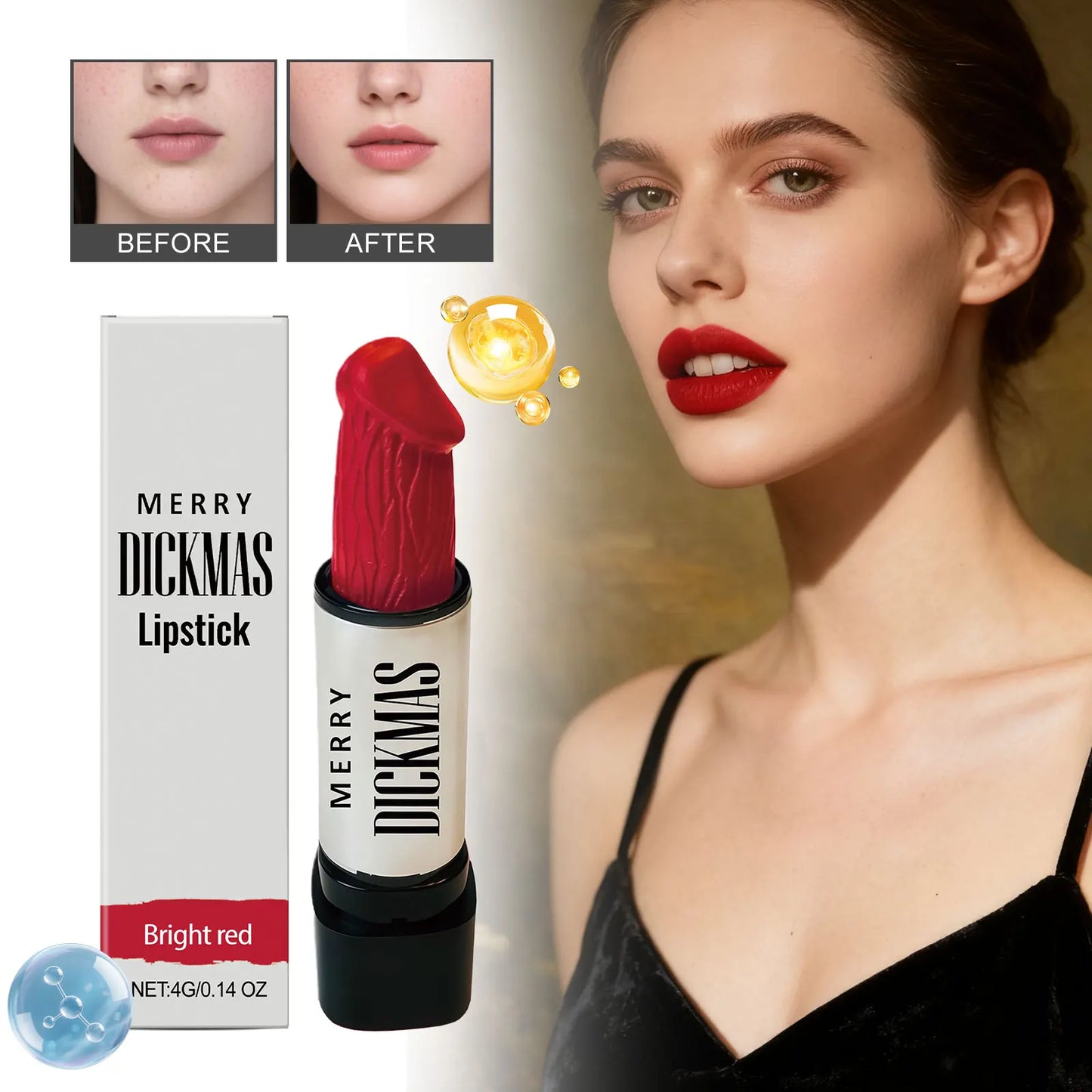 Secret Party Christmas Lipstick Long Lasting Matte Shimmer Silky Smooth Lipstick High Rendering Women Makeup Cosmetic