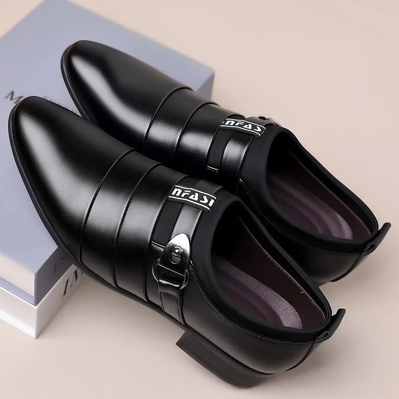 Spring Autumn Men's Business Shoes Formal Wedding Shoes Male Office Work Shoes Sharp pointed casual Loafers Elegant Man footwear