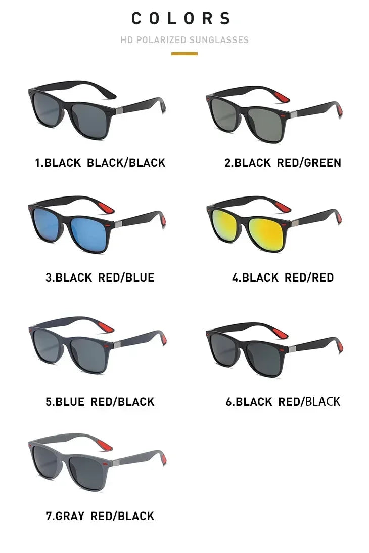 Polarized Classic Sunglasses Men Women Brand Design Driving Square Frame Sun Glasses Male Goggle UV400 Gafas De Sol