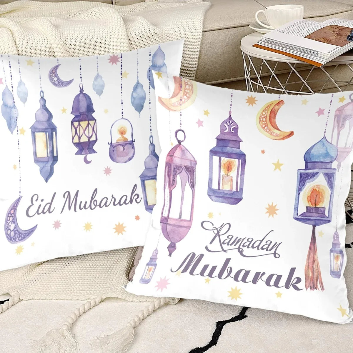 2024 Islamic Muslim Ramadan Home Decor Pillow Cases Eid Mubarak Living Room Sofa Decoration Cushion Covers