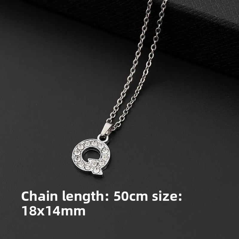26-Letter Necklace Pendant Alphabet Jewelry Necklace Fashion Decorative Necklace