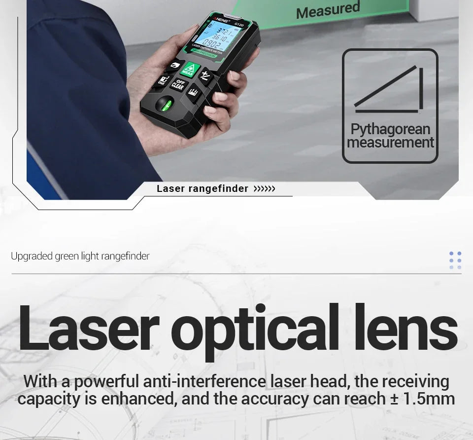 Laser Distance Meter ANENG Laser Tape Measure 40M/70M/100M/120M Laser Rangefinder Electronic Ruler Useful Measurement  Test Tool