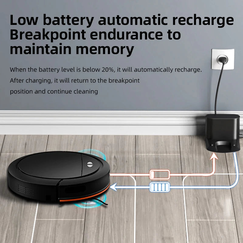 Robot Vacuum Cleaner, Fully Automatic Sweeping, Suction and Mopping Machine, Intelligent Three in One Lazy Vacuum Cleaner