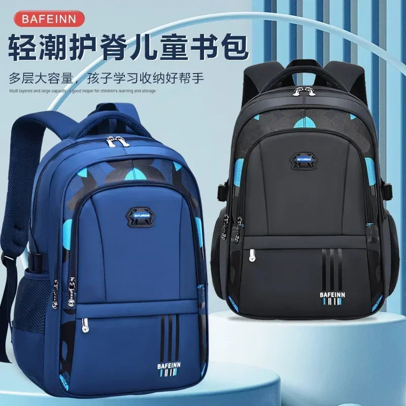 Primary and Middle School Students Schoolbag Boys Light Large Capacity Backpack Children Burden Relief Spine Protection Backpack