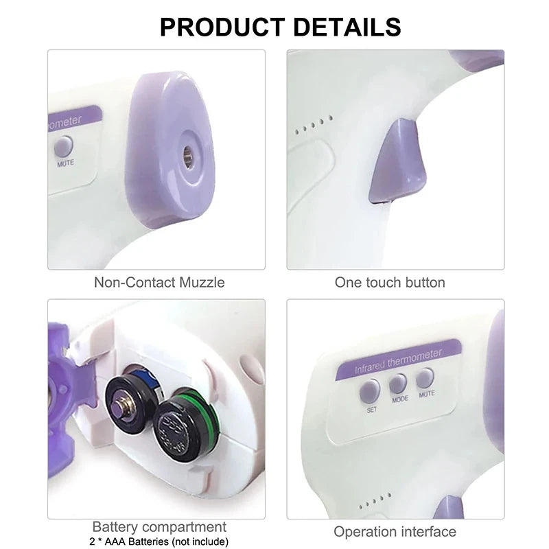 New Digital Thermometer Household Temperature Measurement Medical Non-contact Infrared Laser Temperature Gun Tester-50-500