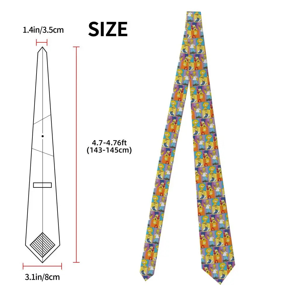 Personalized The S-Simpsones Homer Neck Ties Men Formal Silk Wedding Neckties