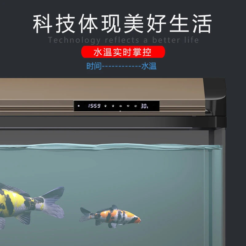 Fish Farming Equipment Glass Aquarium Indoors Ecology Decoration Living Room Aquarium Floor Luxury Home Furniture Acquario Lsyg