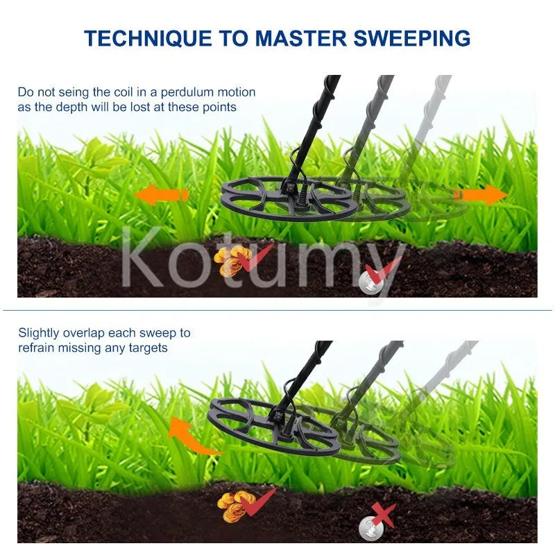 Metal Detector, Underground Depth Waterproof Scanning Gold Detector