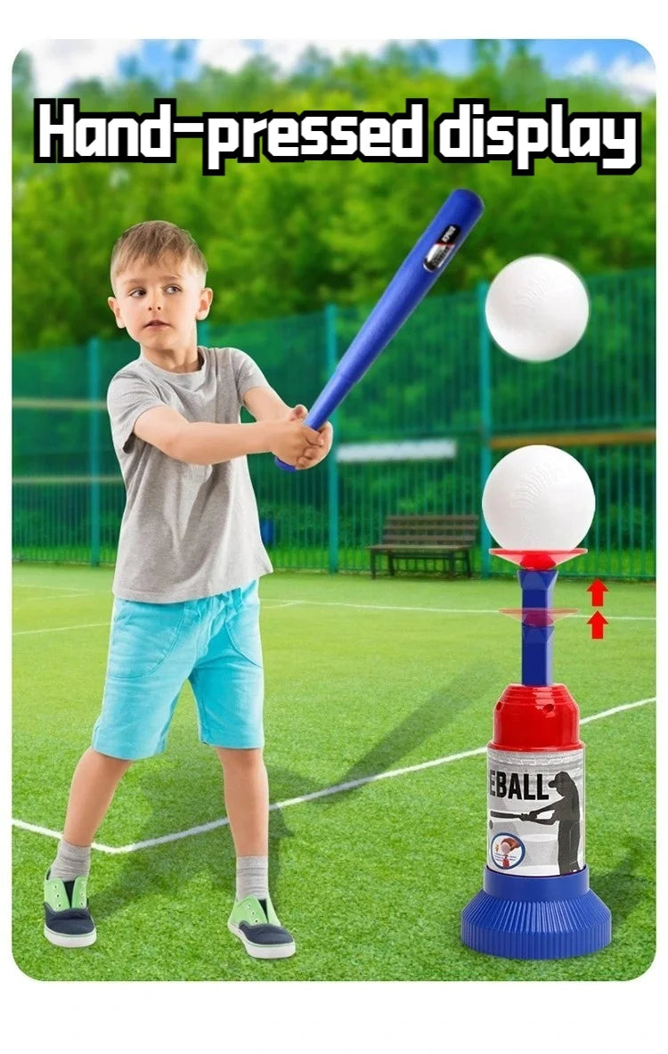 Hot-Selling Baseball Launcher Toy, 2-in-1 Foot-Operated/Manual Press Ball Pitching Machine, Interactive Baseball Training Game for Young Children, Outdoor Sports Toy, Indoor and Outdoor Interactive Sports Game for Kids, Kinde