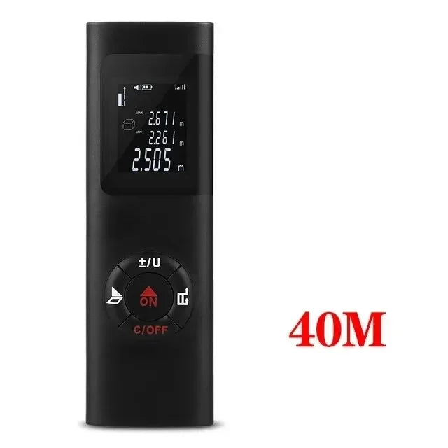 40M/60M Mini Smart Laser Distance Meter Measure Infrared Rangefinder USB Rechargeable Handheld Laser Range Finder
