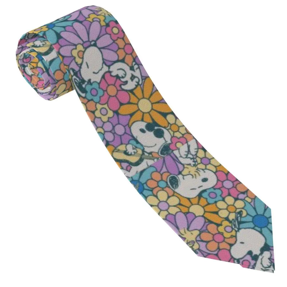 Personalized Fashion S-Snoopys Neckties Men Silk Cartoon Office Neck Tie