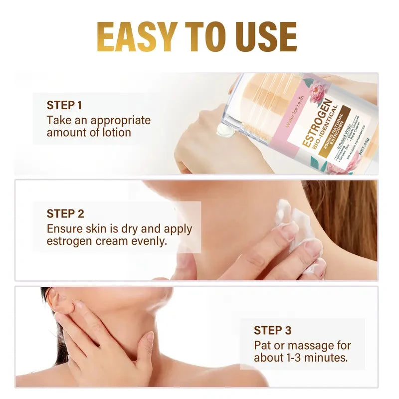 Natural Estrogen Cream Stick, Glycerin, Ginseng Root, Tea Tree Leaf Extract, Calming, Gentle Body Care Cream, Alcohol-Free, Suitable for All Skin Types, Natural Skin Care