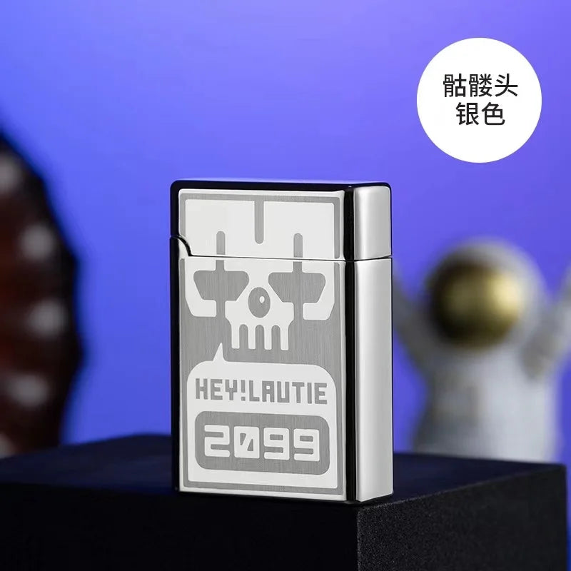 Portable Metal Induction Ignition Cigarette Lighter Men's Boutique Gift Butane Gas Lighter Windproof Lighter Unusual Lighters