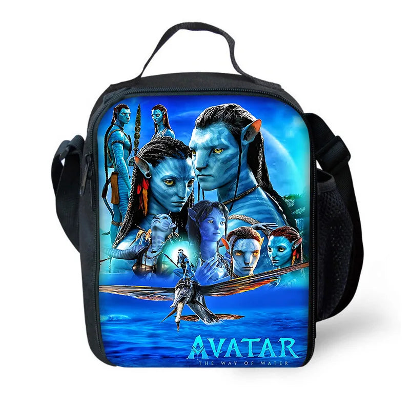 Science Fiction Movie Child School Backpack with Lunch Bags ,Pencil Bags ,School Bags for Boys Girls A-AvatarS Best Gift