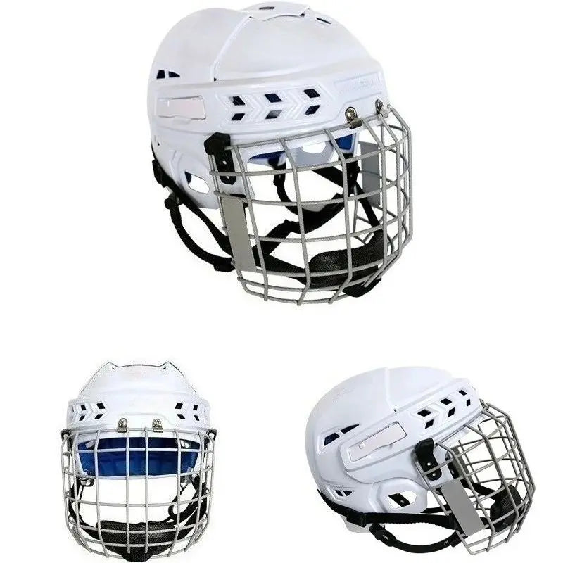 ICE HOCKEY HELMET - Certified for Roller & Street Hockey, Lacrosse,Adjustable Full Protection Headgear with Ear Protection