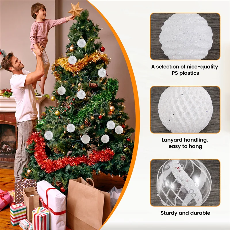 ABYN-Christmas Ball Baubles Big Tree Decorations Balls Xmas Party Hanging Ornaments Christmas Decorations For New Year