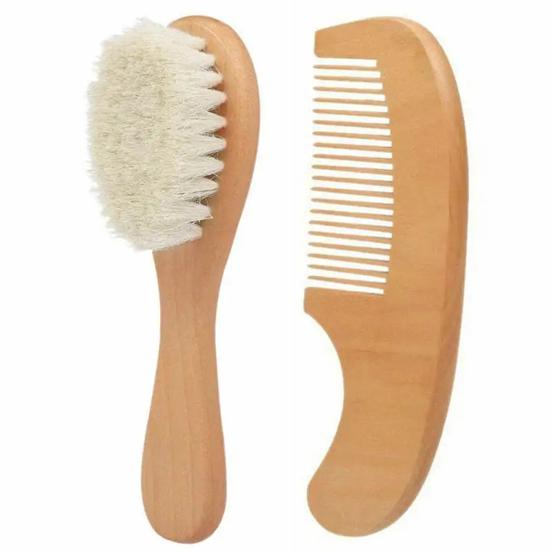 Baby Hair Brush Wooden Handle Head Massage Comb Portable Bath Care Comb Accessories Supplies for Newborns