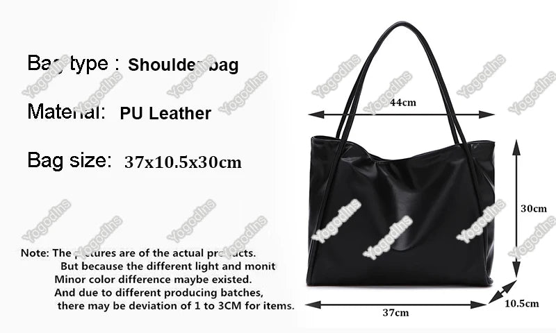 Women Tote Bag Fashion Underarm Pouch Large Capacity Soft Pu Leather Shoulder Bag Retro Crossbody Bag Casual Portable BucketBags