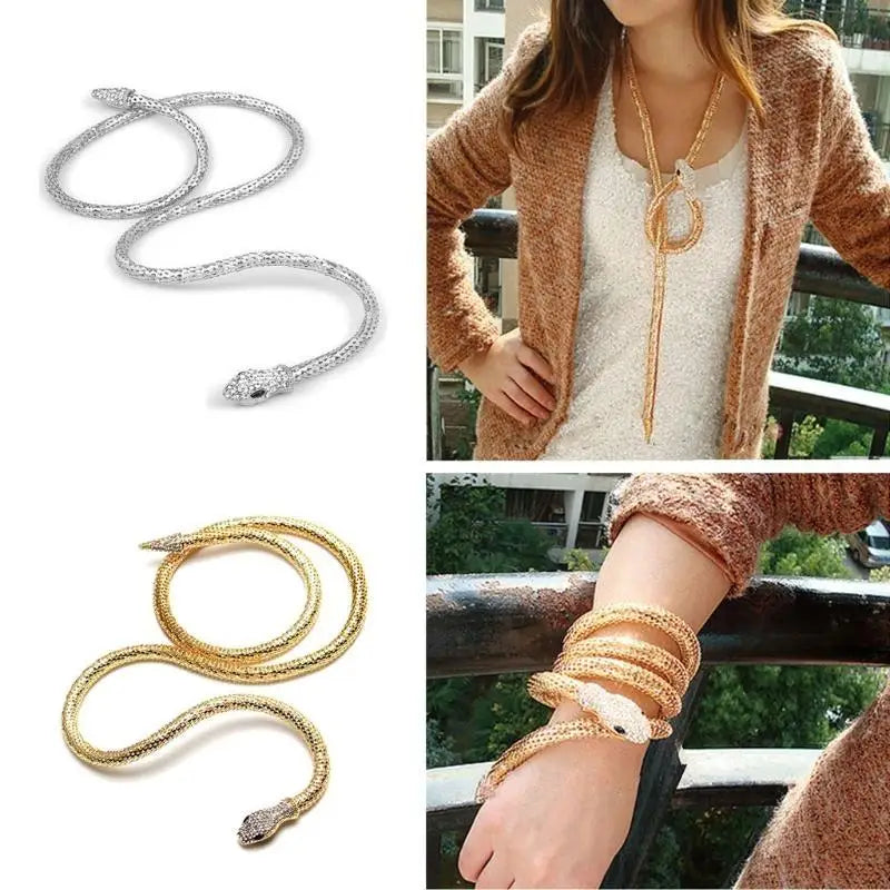 Snake Necklace Flexible Twisty Multi-Purpose Necklace Bracelets Collar Necklace