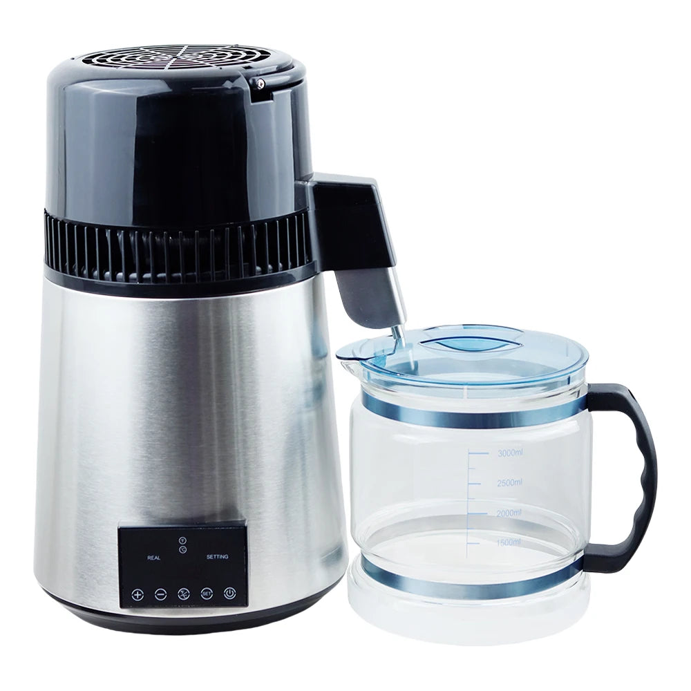 4L Water Distiller Purifier Filter For Three screen touch Display Stainless Steel Cooler Office Home Use Prevent Burning Dry