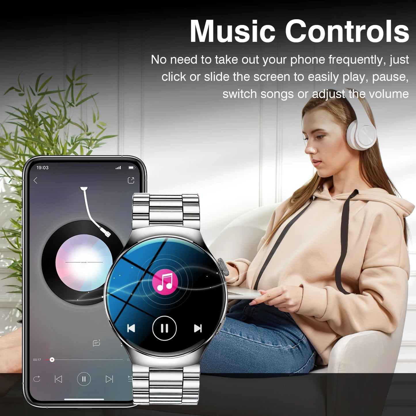 Smart Watch, 1.5 " Smartwatches for Men (Answer/Make Calls), Sports Modes with Fitness Tracker Watch, Life Waterproof Activity