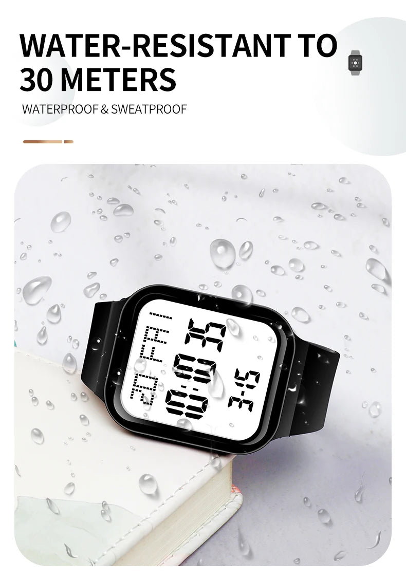 Watch For Men Sports High School Students Trendy Couple Watch Waterproof Alarm Clock Multi Functional Women's Electronic Watches