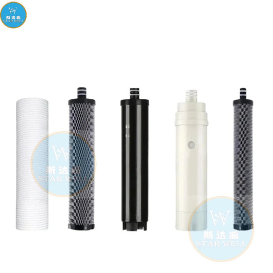 5 Pcs Water Purifier Filter Compatible Replacement for 4+1 Ultrafiltration Cartridge Purifier Tap Water Faucet Filter