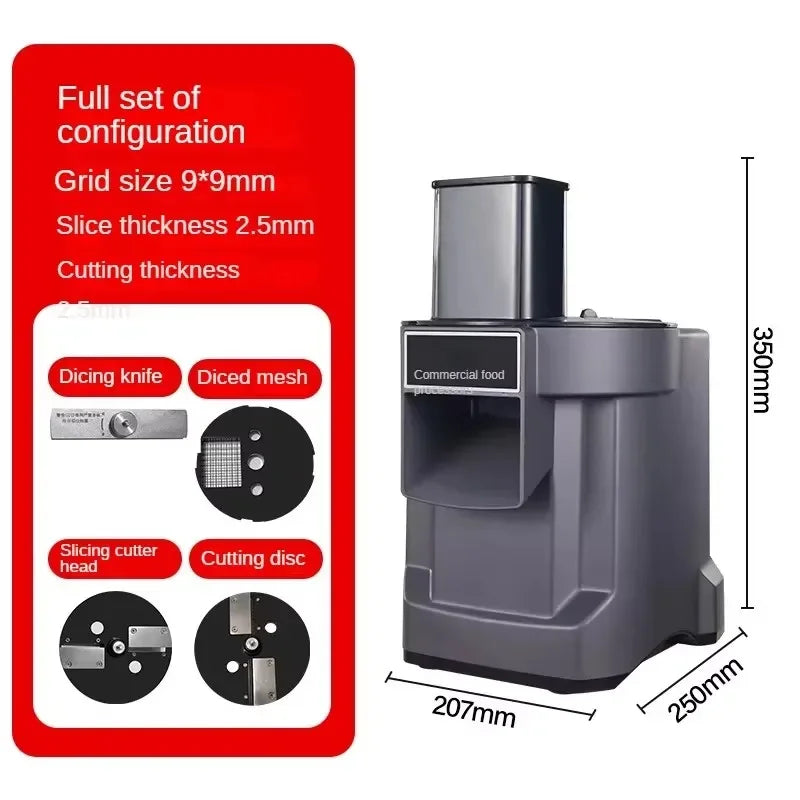 Vegetable Cutter Commercial High Power Family Party Multifunctional Automatic Dicing Slicing Shredding Chopp Vegetable