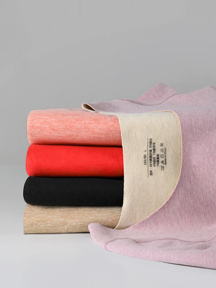 Women's seamless warm suit thickened and fleece autumn and winter teenagers wear wool long Johns for women