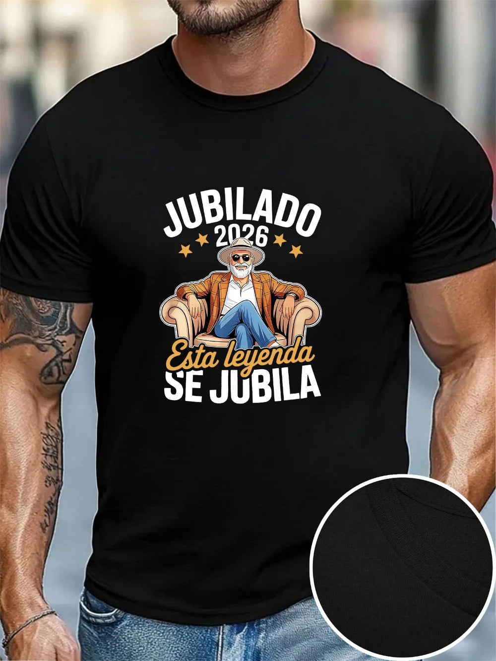 2026 Retirement Commemorative T-shirt -100% Spanish Style Retirement Theme, Designed for Retirement Age of 66