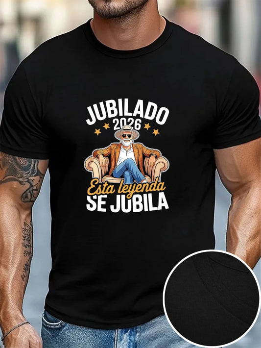 2026 Retirement Commemorative T-shirt -100% Spanish Style Retirement Theme, Designed for Retirement Age of 66