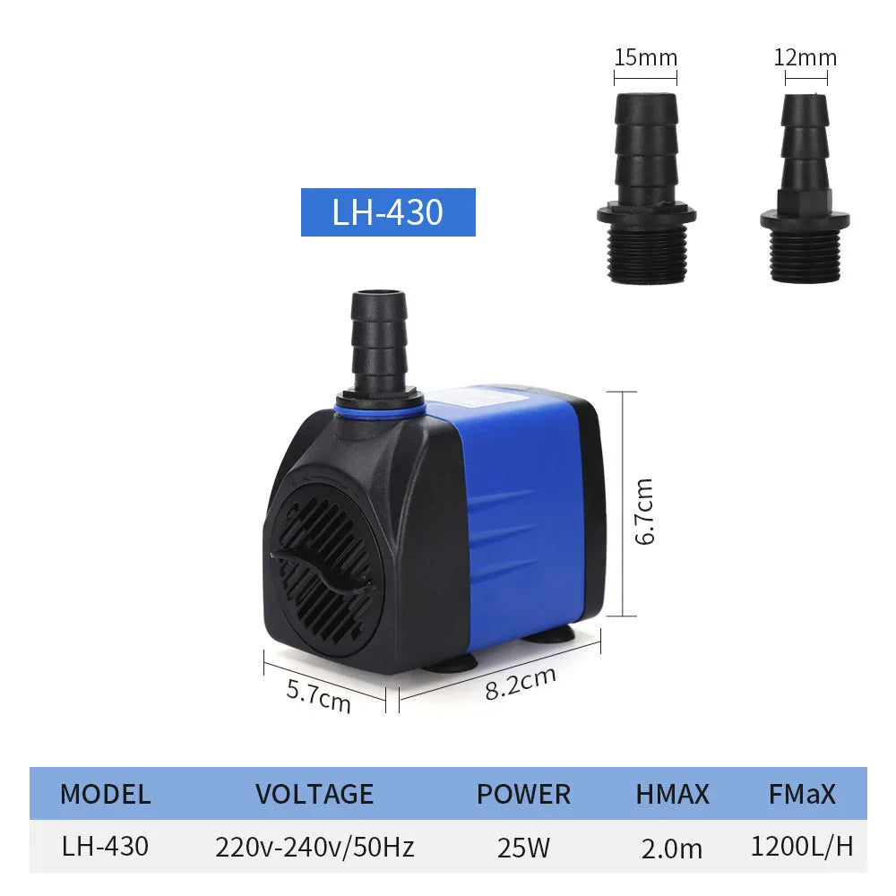 Multifunctional Submersible Pump Silent Small Water Pump Suitable  Aquariums Fish Tanks Rockeries Filtration Cycles Water Pumps