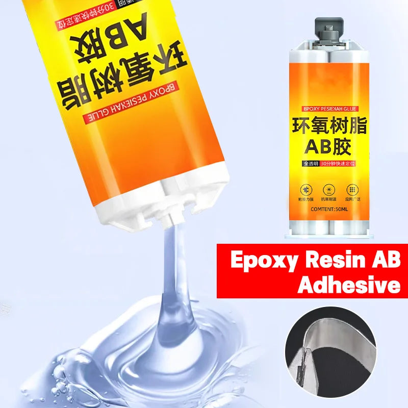 Epoxy Resin AB Adhesive Fast Drying Transparent High Adhesives Sealers Strong Liquid Glue For Metal Plastic Wood And Ceramic