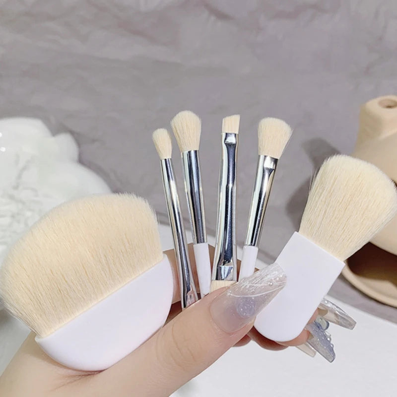 6pcs Mini Makeup Brush Set Powder Eyeshadow Foundation Blush Concealer Beauty Makeup Tools Brush Professional Supplies