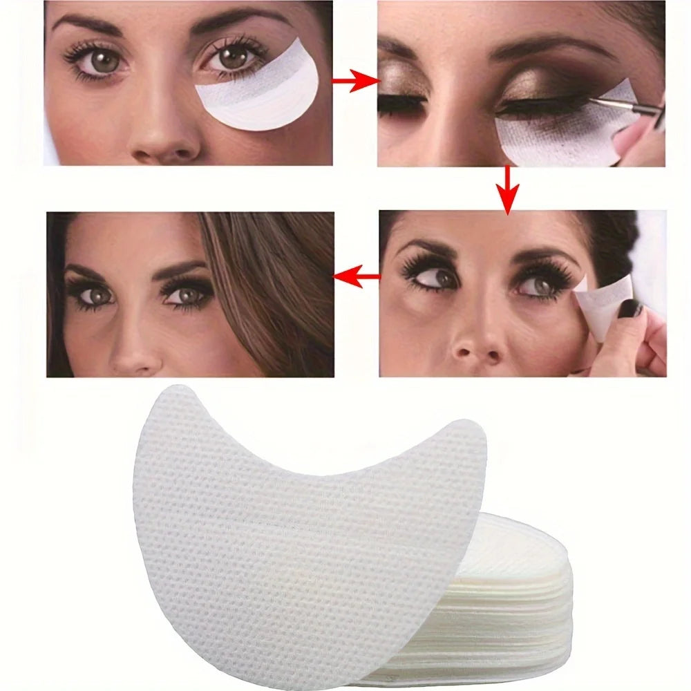 50pcs Lint-Free Eyeliner Shield for Precise Eye Makeup Application and False Eyelash Extension - Eyeshadow Protector Pad