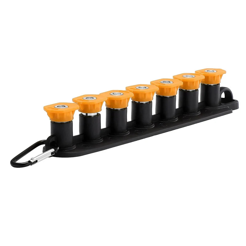 Pressure Washer Tips 7 Pack with Nozzle Holder 1/4 Inch Quick Connect, Multiple Degrees Rinse Kit 4000 PSI (0° 15° 25° 40° 65°)