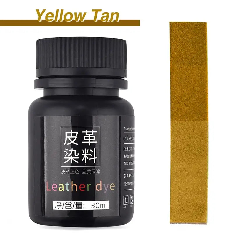 30ml Leather Pigment Dye Coloring Liquid Leather Repair Refurbish For vegetable Leather Dyeing Bag Shoes Skin Care