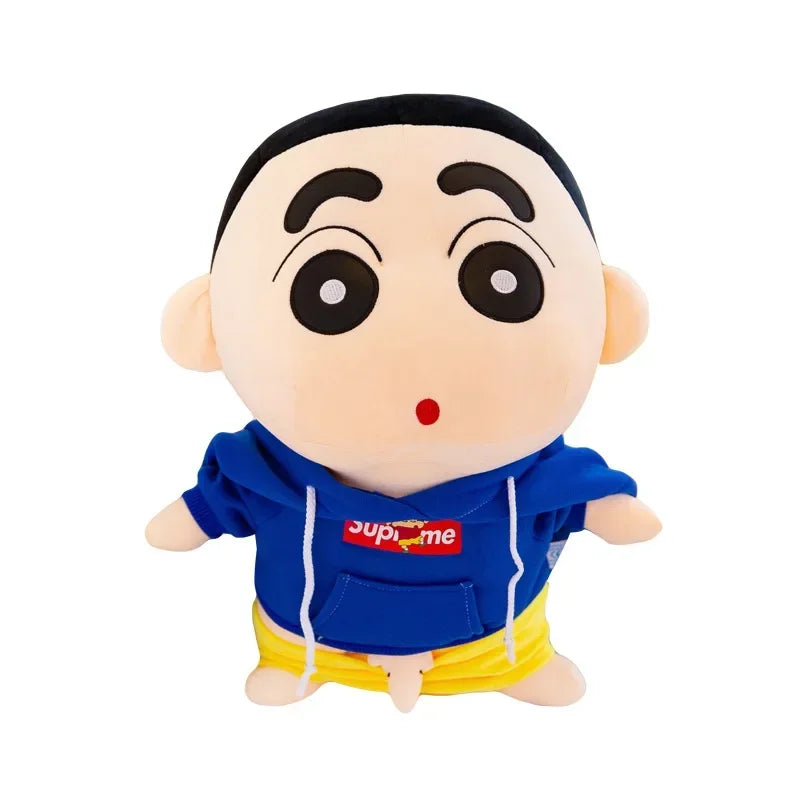 26-70cm Anime Crayon Shin-chan Doll Plush Red Blue Hoodies Detachable Collection Kawaii Stuffed Toys Dolls Bedroom Decoration