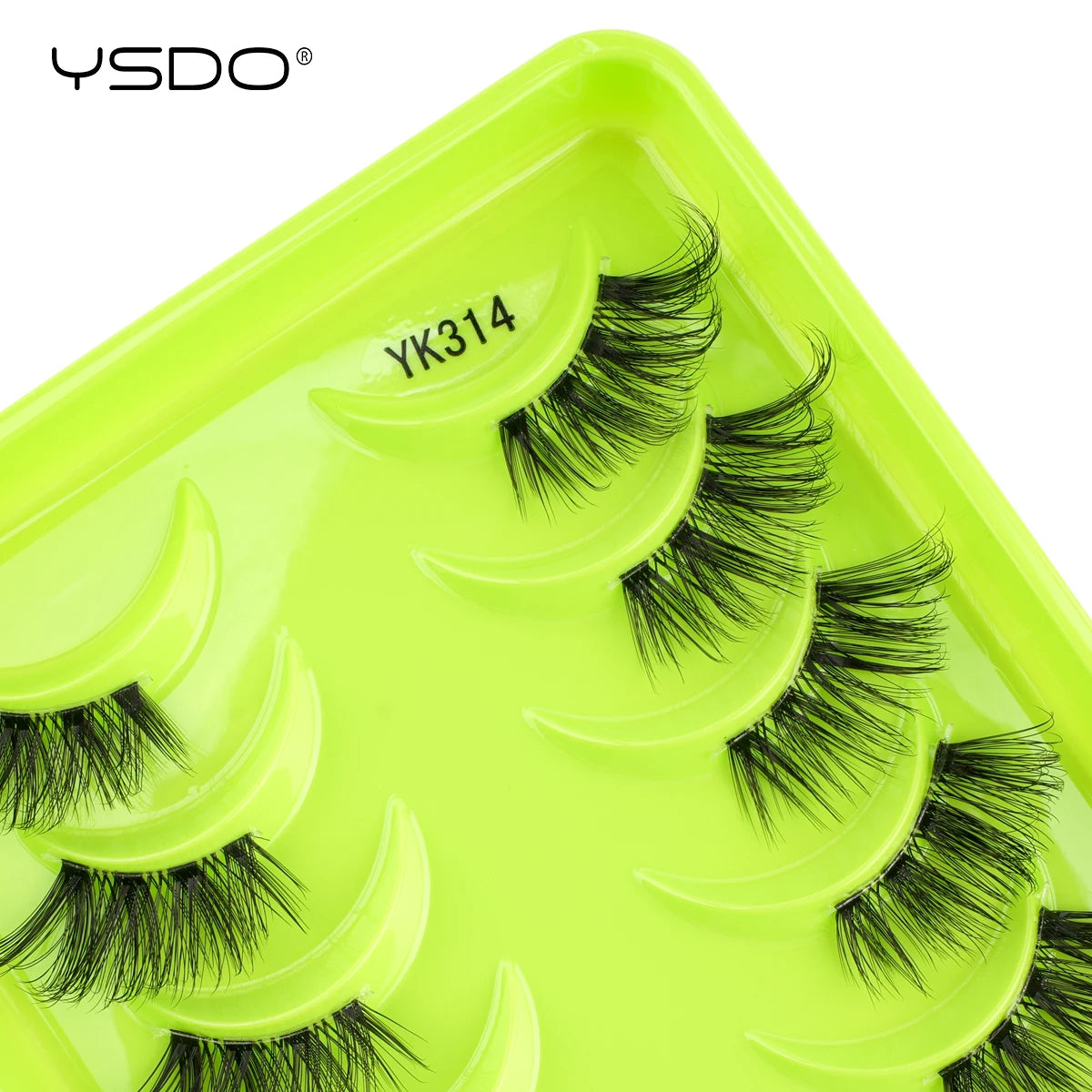 YSDO 3/7/10 Pair Half Eye Lashes Soft Natural Fake Lashes Look Short Wispy Clear Band Fox Eye Lash Faux 3d Mink Eyelashes Makeup
