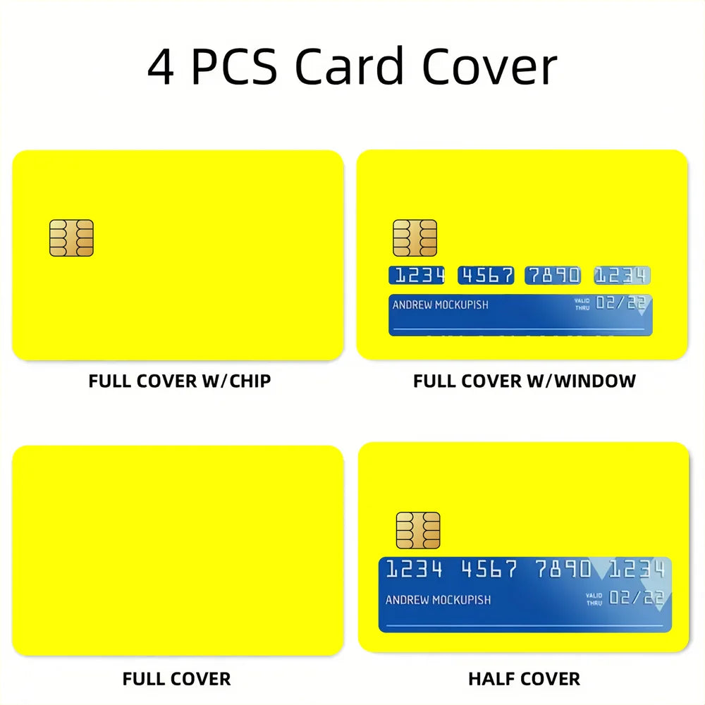 Palestine Flag Poster Credit Skin Cover Card Stickers 4PCS Film Bus Pass Front Decoration Bank Debit Waterproof